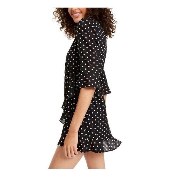 Q+A Los Angeles Polka Dot Long Sleeve Dress - Picture 1 of 4